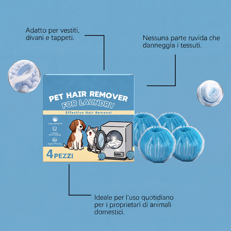 🔥Sconto del 50% ultimo giorno!🔥Sfere di lavaggio riutilizzabili per rimuovere i peli degli animali domestici