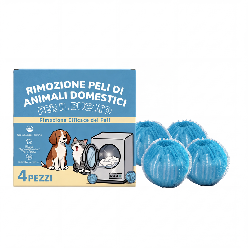 🔥Sconto del 50% ultimo giorno!🔥Sfere di lavaggio riutilizzabili per rimuovere i peli degli animali domestici