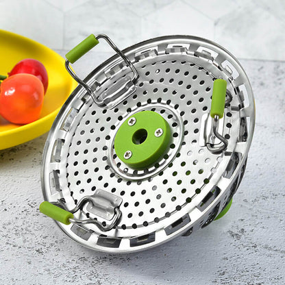 Cestello Vapore Pieghevole in Acciaio Inossidabile per Verdure