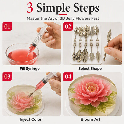 🔥 -50% Oggi: Strumenti per l’Arte con Gelatina 3D – Set completo per creare fiori e decorazioni in gelatina, aghi e punte di precisione, facile per principianti.