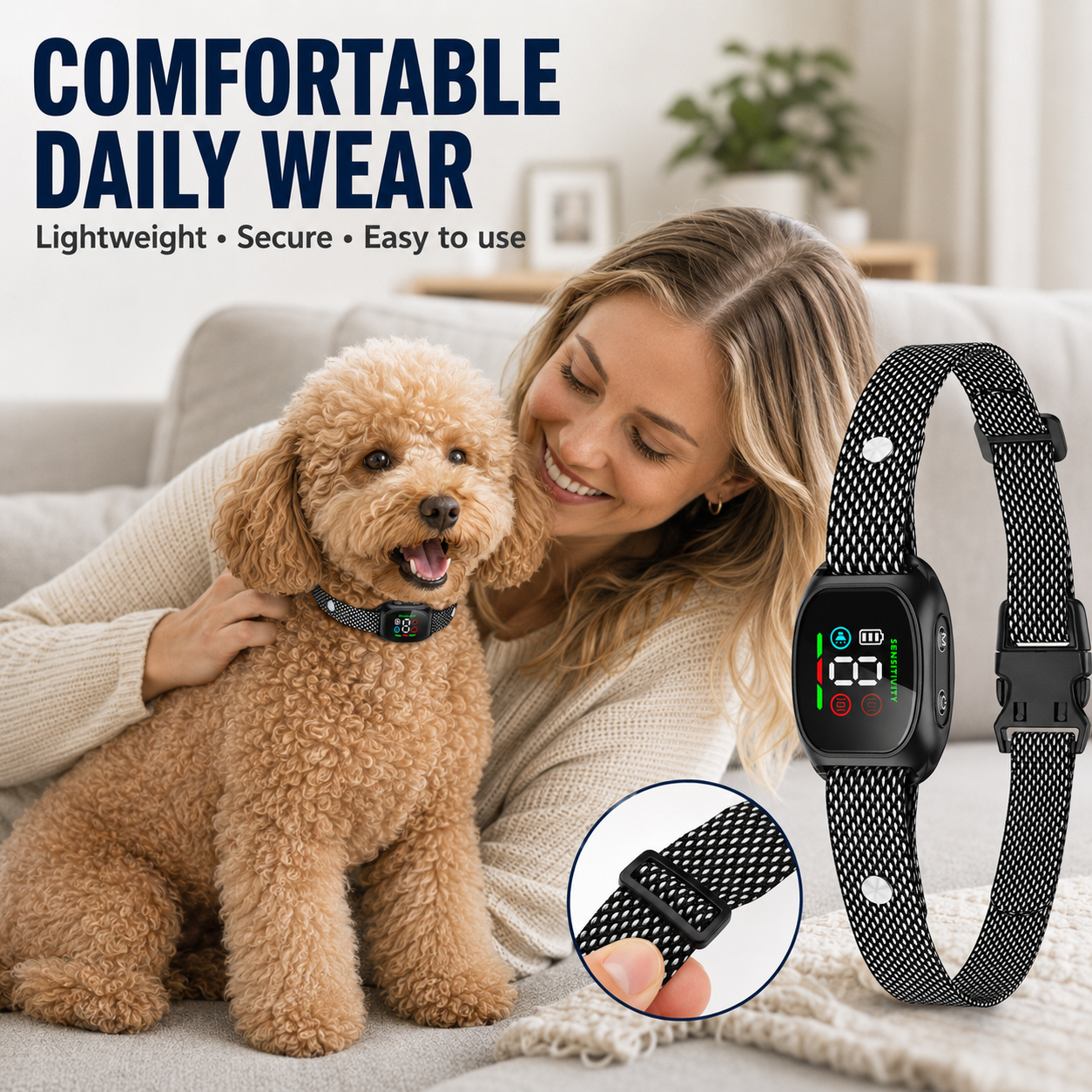 Collare antiabbaio intelligente per cani