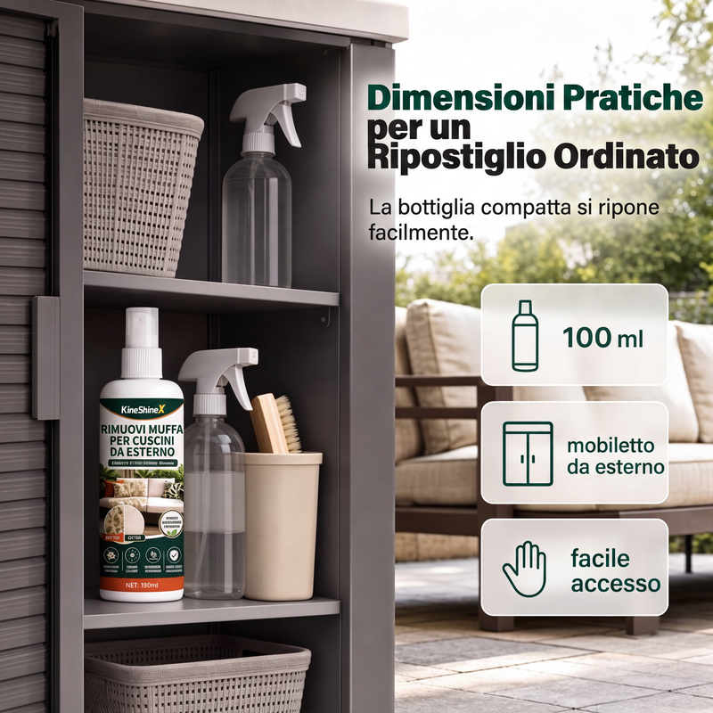 Spray antimuffa per cuscini da patio