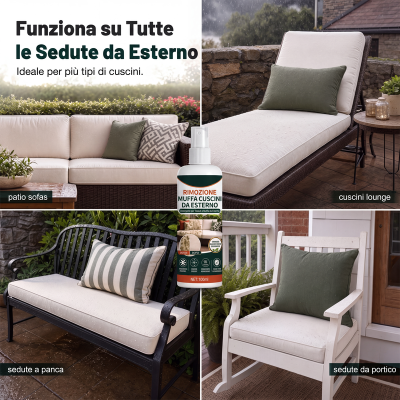 Spray antimuffa per cuscini da patio