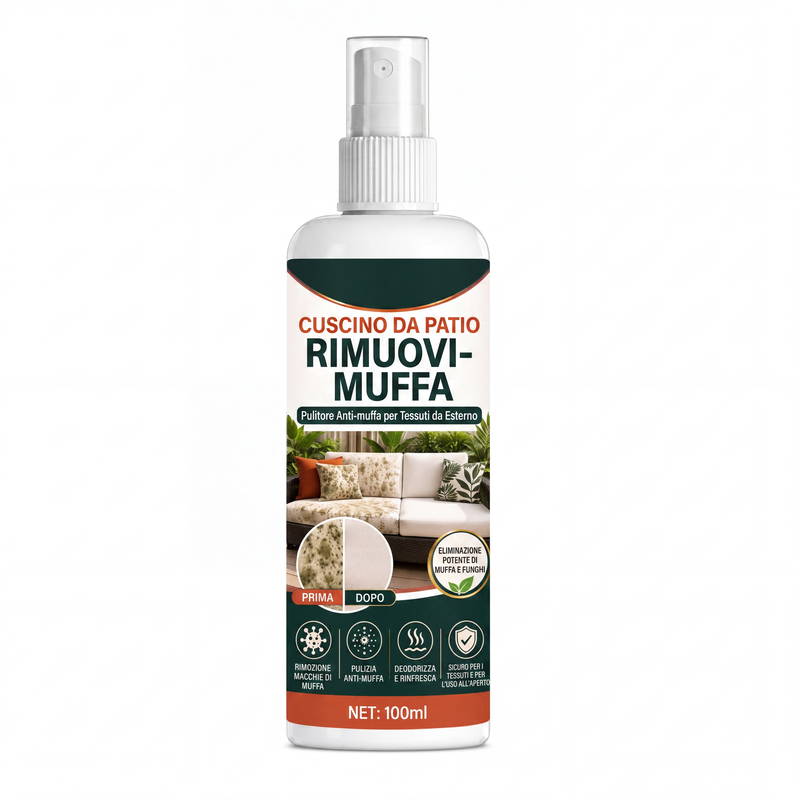 Spray antimuffa per cuscini da patio