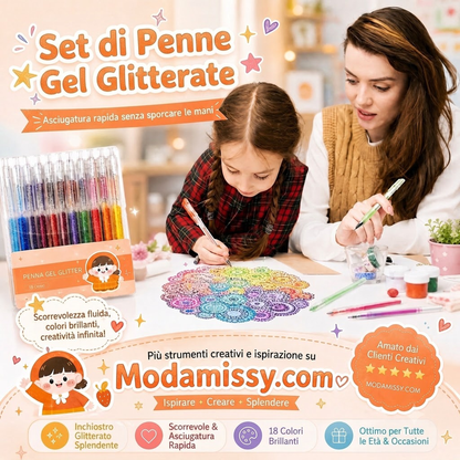 ✨ULTIMO GIORNO DI SALDO!!⚡OLTRE 50.000 PEZZI VENDUTI!🎁Set di penne gel glitterate