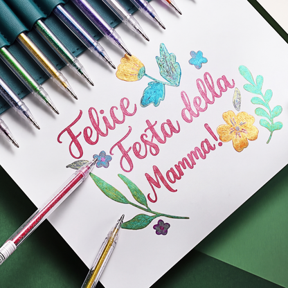 ✨ULTIMO GIORNO DI SALDO!!⚡OLTRE 50.000 PEZZI VENDUTI!🎁Set di penne gel glitterate