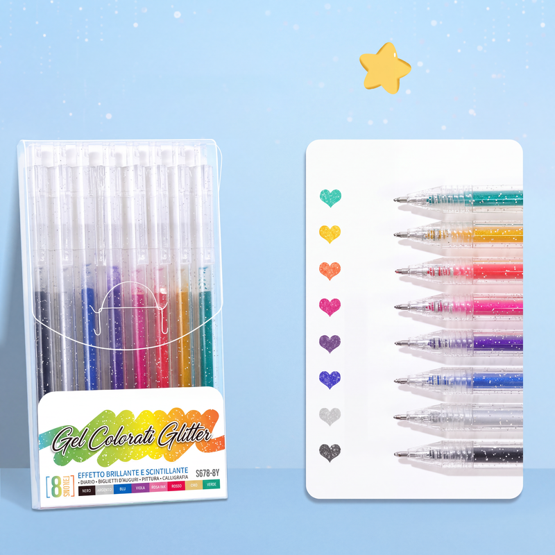 ✨ULTIMO GIORNO DI SALDO!!⚡OLTRE 50.000 PEZZI VENDUTI!🎁Set di penne gel glitterate
