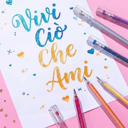 ✨ULTIMO GIORNO DI SALDO!!⚡OLTRE 50.000 PEZZI VENDUTI!🎁Set di penne gel glitterate