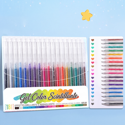 ✨ULTIMO GIORNO DI SALDO!!⚡OLTRE 50.000 PEZZI VENDUTI!🎁Set di penne gel glitterate