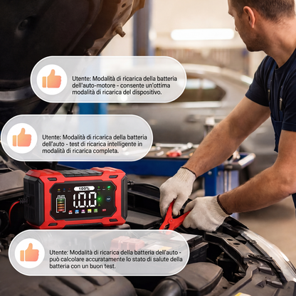 🔥Offerta a tempo limitato - Caricabatteria auto intelligente da 12V, 6A con funzione di riparazione a impulsi