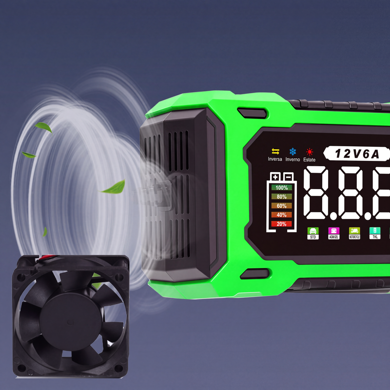 🔥Offerta a tempo limitato - Caricabatteria auto intelligente da 12V, 6A con funzione di riparazione a impulsi