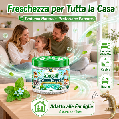 Perle in gel repellente per gechi a base di piante naturali
