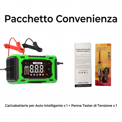 🔥Offerta a tempo limitato - Caricabatteria auto intelligente da 12V, 6A con funzione di riparazione a impulsi