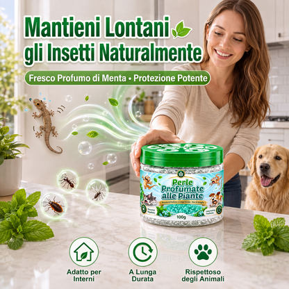 Perle in gel repellente per gechi a base di piante naturali