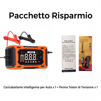 🔥Offerta a tempo limitato - Caricabatteria auto intelligente da 12V, 6A con funzione di riparazione a impulsi