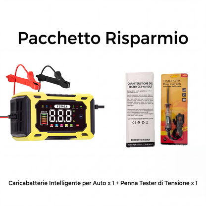 🔥Offerta a tempo limitato - Caricabatteria auto intelligente da 12V, 6A con funzione di riparazione a impulsi