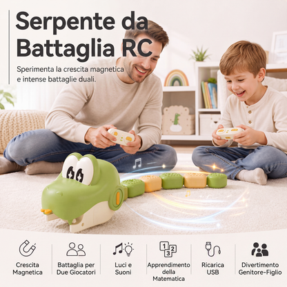 Giocattolo serpente telecomandato con segmenti magnetici componibili