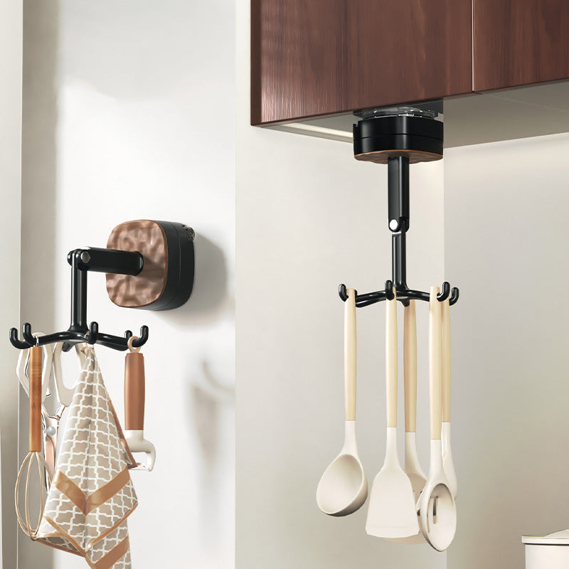 Portautensili da cucina con ganci girevoli a 360°