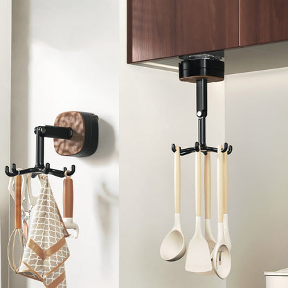 Portautensili da cucina con ganci girevoli a 360°