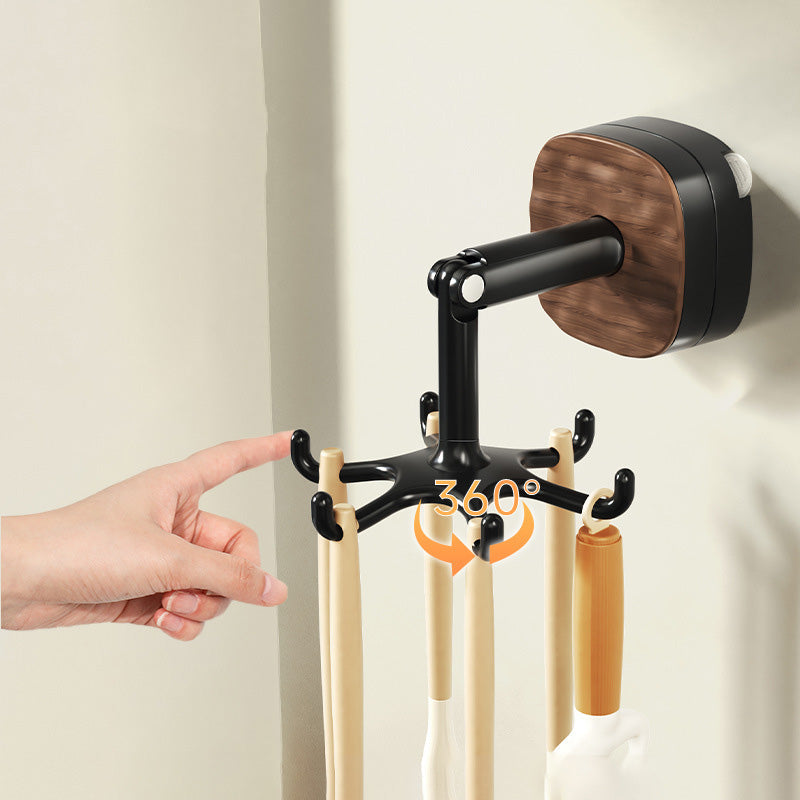 Portautensili da cucina con ganci girevoli a 360°