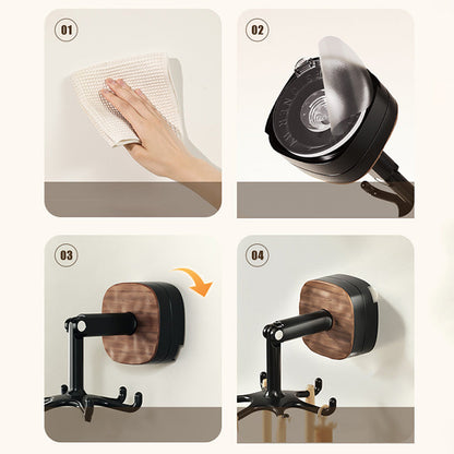 Portautensili da cucina con ganci girevoli a 360°