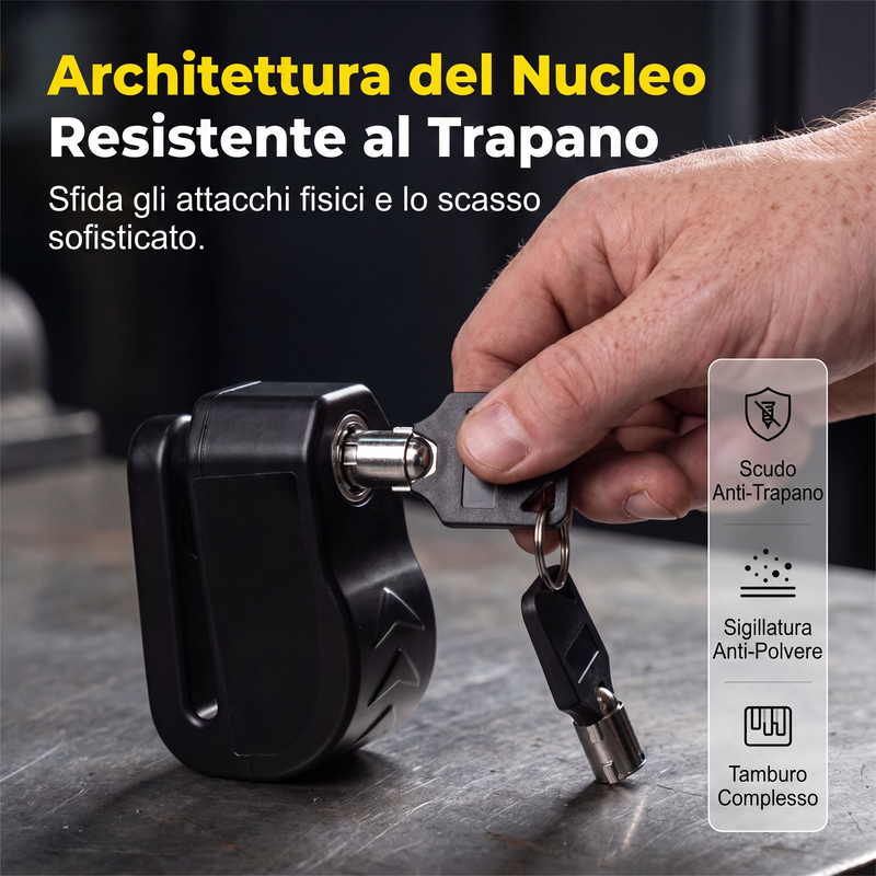 Lucchetto per freno a disco impermeabile resistente