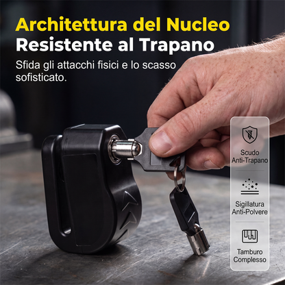 Lucchetto per freno a disco impermeabile resistente