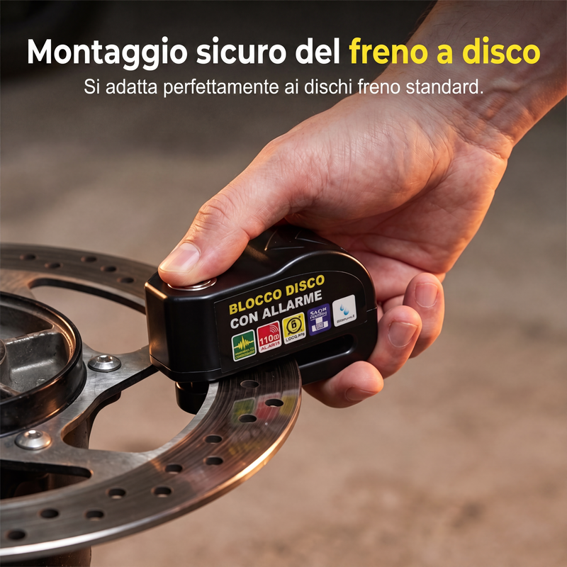 Lucchetto per freno a disco impermeabile resistente