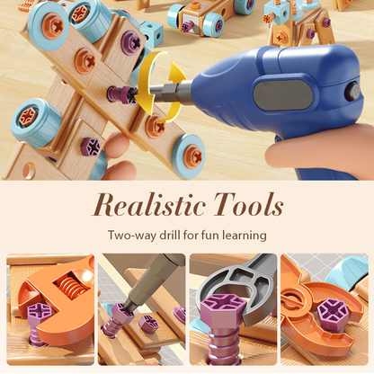 🔥 -50% Oggi: Kit di Strumenti Giocattolo Educativi Fai da Te per Bambini – Set di costruzioni STEM con trapano giocattolo, stimola creatività e ingegneria. Perfetto per bambini e bambine.