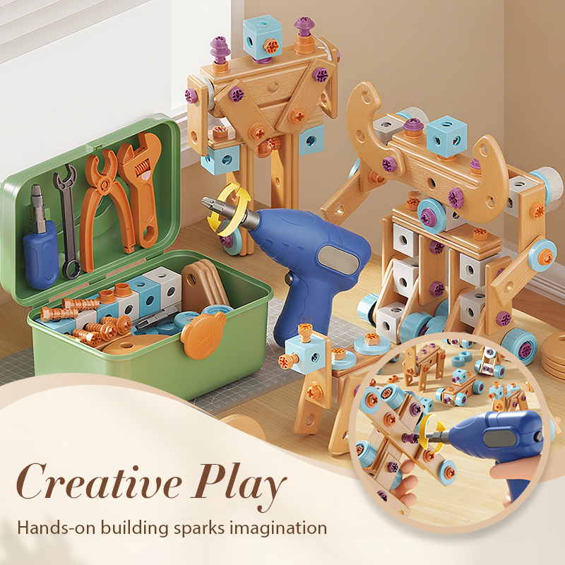 🔥 -50% Oggi: Kit di Strumenti Giocattolo Educativi Fai da Te per Bambini – Set di costruzioni STEM con trapano giocattolo, stimola creatività e ingegneria. Perfetto per bambini e bambine.
