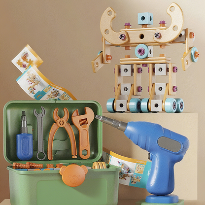 🔥 -50% Oggi: Kit di Strumenti Giocattolo Educativi Fai da Te per Bambini – Set di costruzioni STEM con trapano giocattolo, stimola creatività e ingegneria. Perfetto per bambini e bambine.