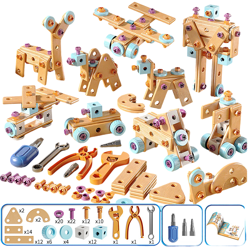 🔥 -50% Oggi: Kit di Strumenti Giocattolo Educativi Fai da Te per Bambini – Set di costruzioni STEM con trapano giocattolo, stimola creatività e ingegneria. Perfetto per bambini e bambine.