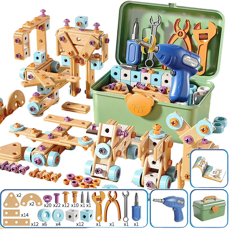 🔥 -50% Oggi: Kit di Strumenti Giocattolo Educativi Fai da Te per Bambini – Set di costruzioni STEM con trapano giocattolo, stimola creatività e ingegneria. Perfetto per bambini e bambine.