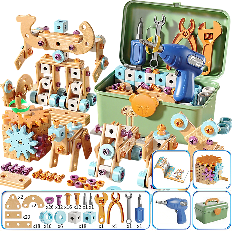 🔥 -50% Oggi: Kit di Strumenti Giocattolo Educativi Fai da Te per Bambini – Set di costruzioni STEM con trapano giocattolo, stimola creatività e ingegneria. Perfetto per bambini e bambine.