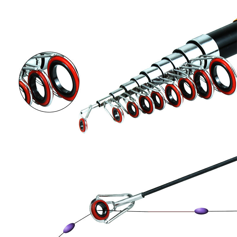🎣Kit da Pesca Completo Portatile  | Canna Telescopica in Fibra di Vetro 💪 | Mulinello Fluido ed Esche Incluse 🐟 | Ideale per Viaggi e Campeggio 🎒
