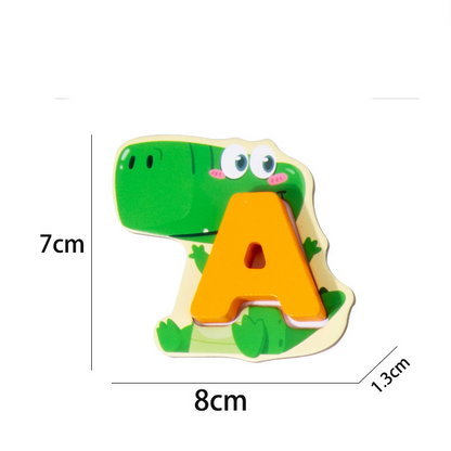 🧸 Giocattolo in Legno con Lettere e Animali da Abbinare | Impara l'Alfabeto Giocando 📚 | 26 Pezzi con Illustrazioni di Animali Colorate 🐶 | Bordi Lisci e Materiali Sicuri 🛡️ | Consigliato dai 3 Anni 👶