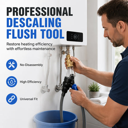 🚿SCONTO DEL 50% ORA! Utensile per decalcificazione scaldacqua senza smontaggio‑Adattatore filtro rimuovi calcare per risciacquo rapido, strumento per pulizia facile del calcare per scaldacqua domestici