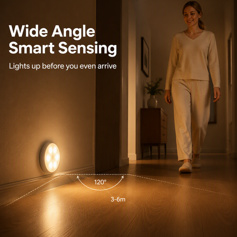 Lampada notturna LED magnetica wireless con sensore di movimento