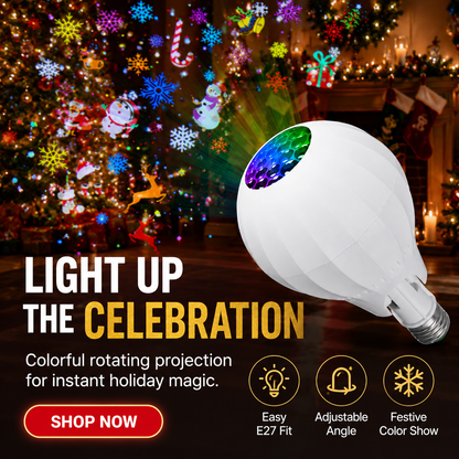 🔥 -50% Oggi: Proiettore Rotante Colorato per Atmosfera Natalizia – Crea giochi di luce magici su pareti e soffitto, perfetto per decorare casa, negozio o giardino durante le feste.