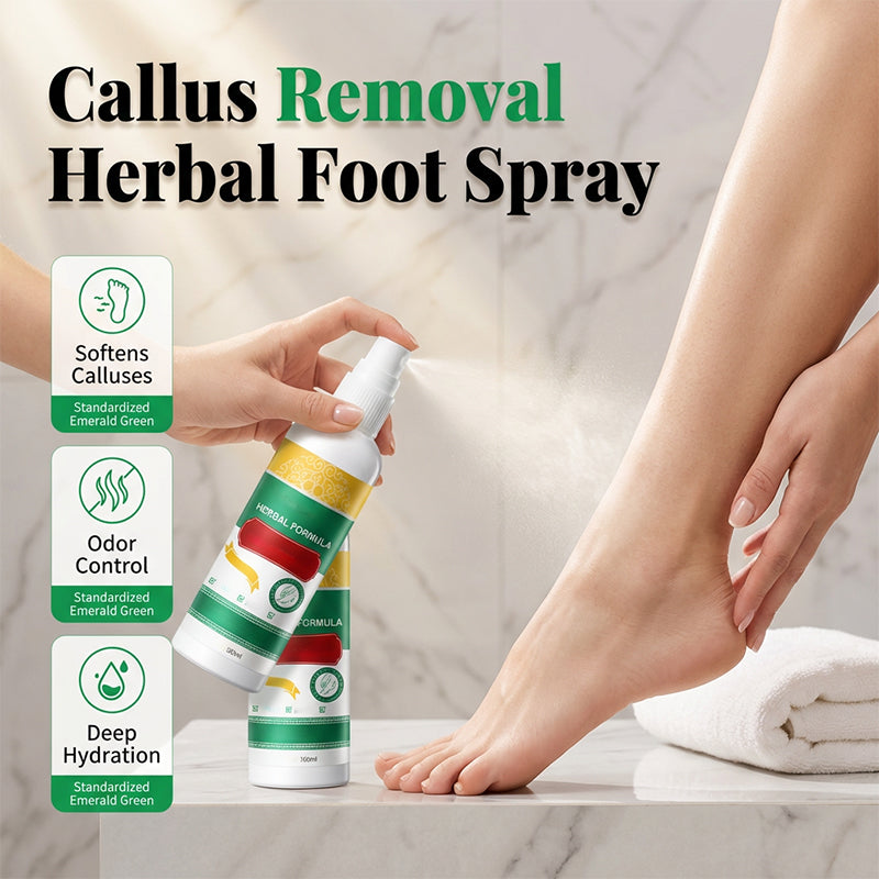 Spray rinfrescante per la cura dei piedi con formula a base di erbe