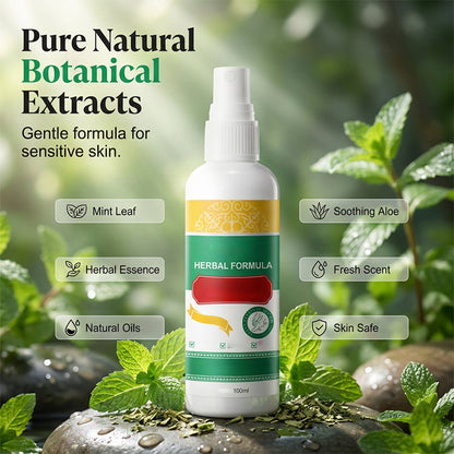 Spray rinfrescante per la cura dei piedi con formula a base di erbe