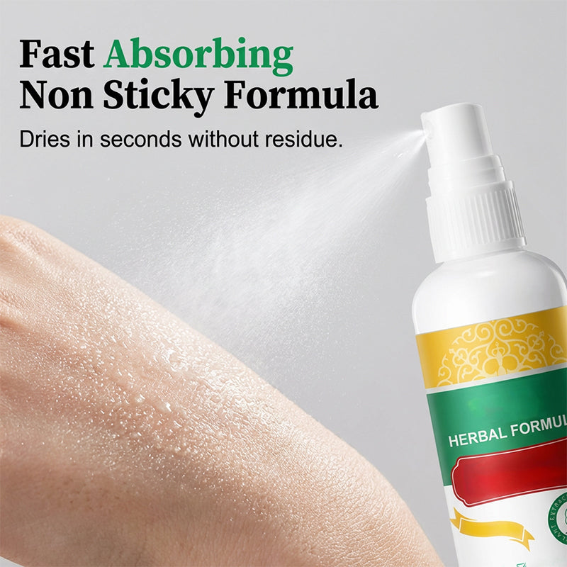 Spray rinfrescante per la cura dei piedi con formula a base di erbe
