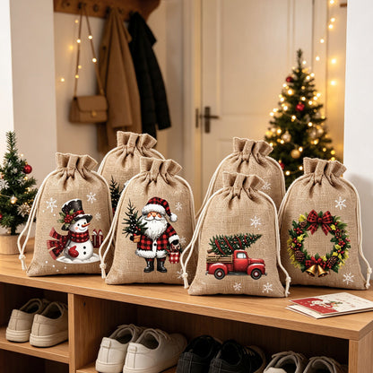 🎄SUPER OFFERTA! Sacchetti regalo con coulisse di Natale 🧦🎅