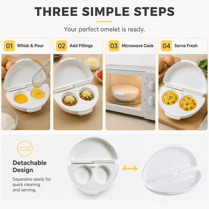 🍳 Cottomelette 2‑in‑1 per uova per microonde