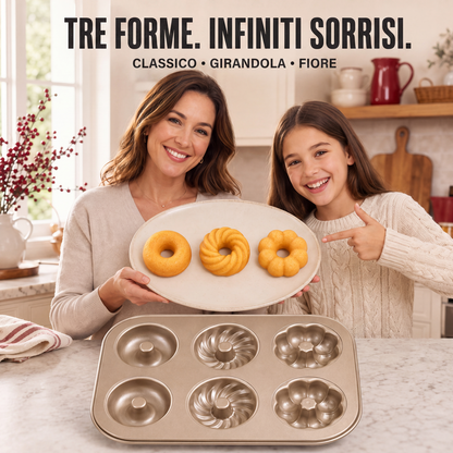 Stampo per mini bundt cake antiaderente a più cavità