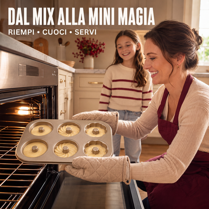 Stampo per mini bundt cake antiaderente a più cavità