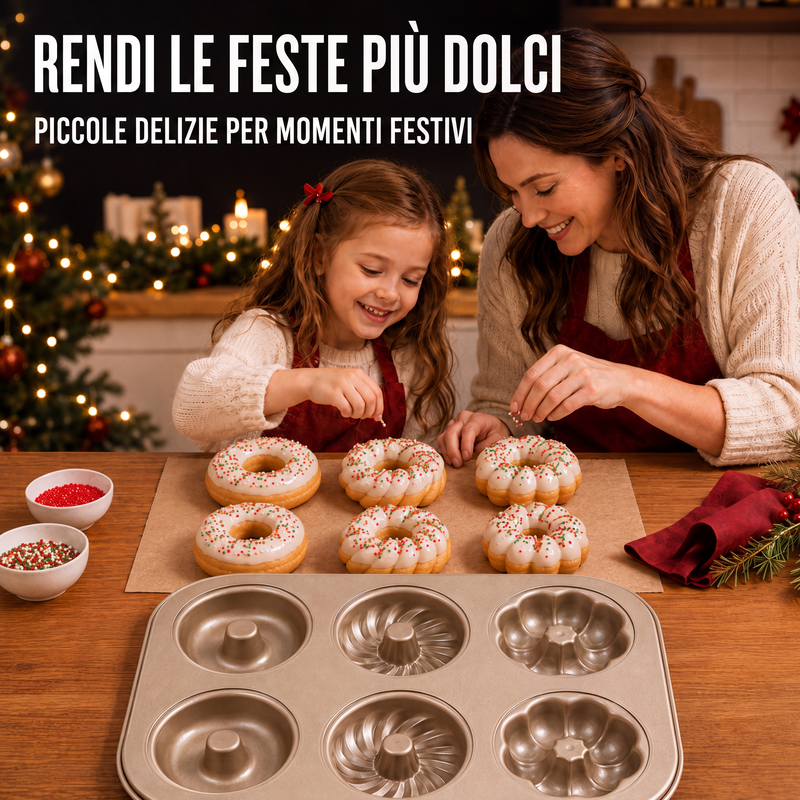 Stampo per mini bundt cake antiaderente a più cavità