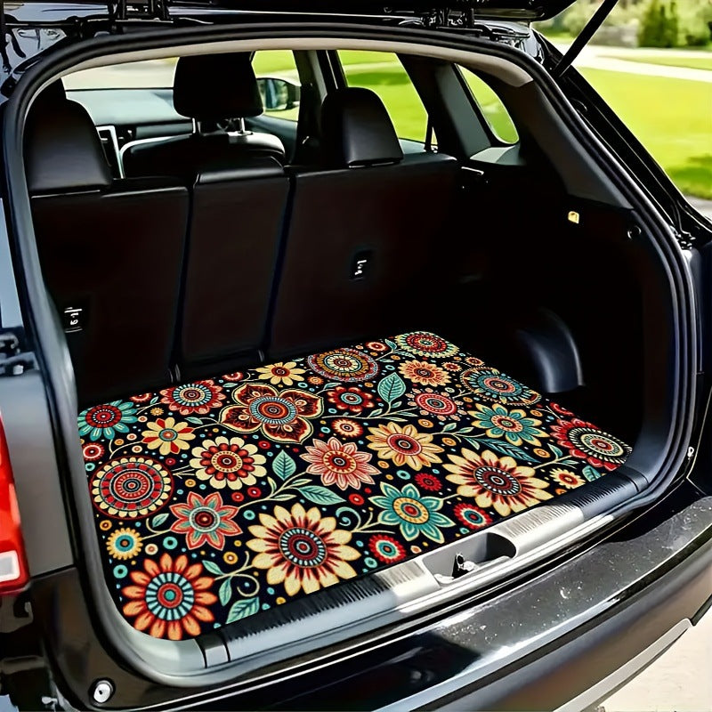 🚗🛡️ -50% ! 🌟Tappeto bagagliaio auto universale – Velluto cristallo e fondo antiscivolo