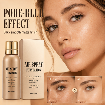 💦 Spray fondotinta aerografo impermeabile senza difetti｜Trucco aerografo lunga durata, anti‑sudore, coprenza modulabile ✨