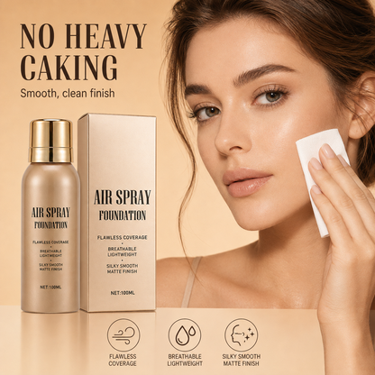 💦 Spray fondotinta aerografo impermeabile senza difetti｜Trucco aerografo lunga durata, anti‑sudore, coprenza modulabile ✨